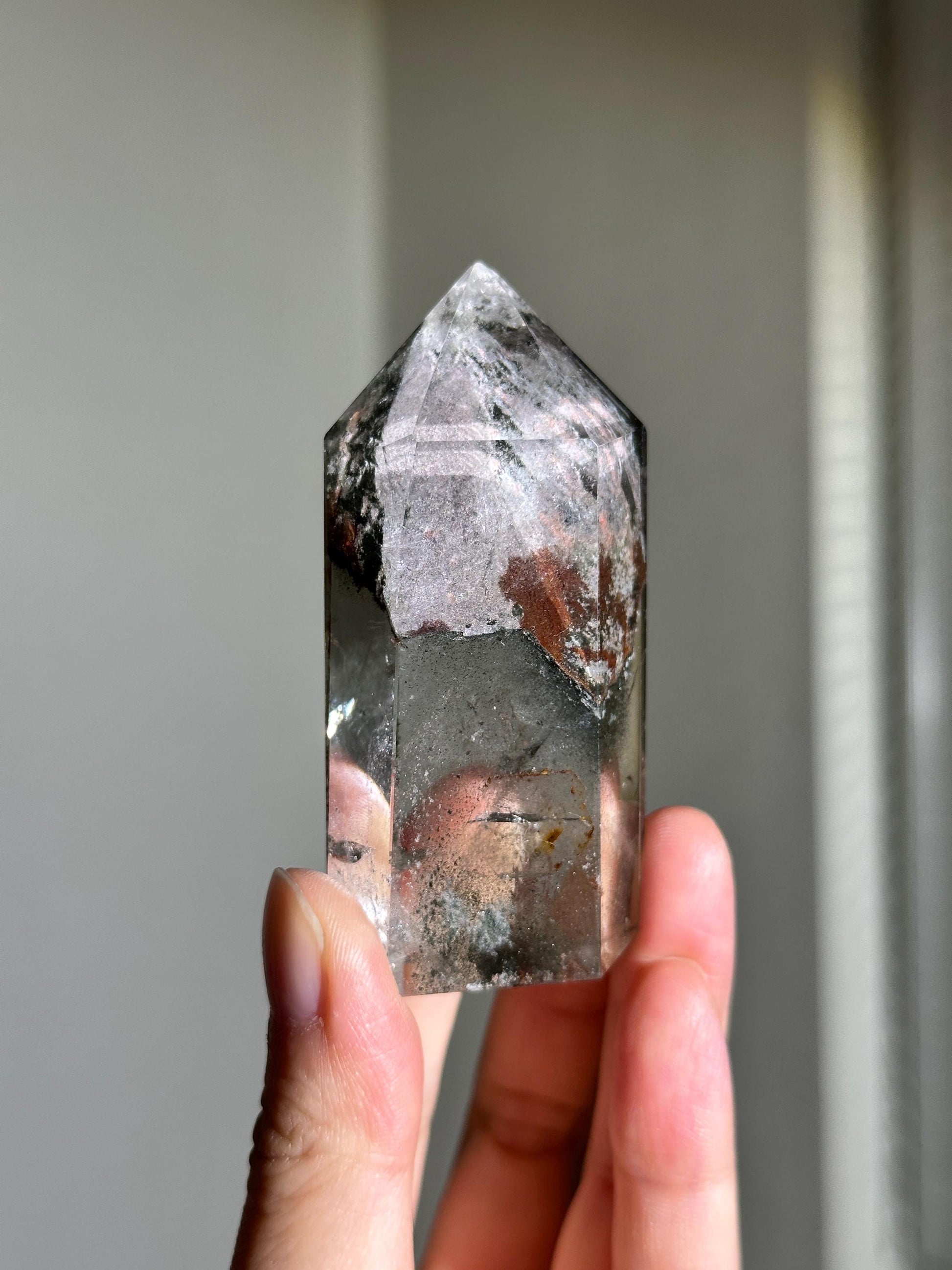 Dark Green Phantom Chlorite, Garden Quartz With Pink, Lodalite Quartz, Thousand Layers Lodalite, Phantom Quartz, Inclusion Quartz, Included Quartz