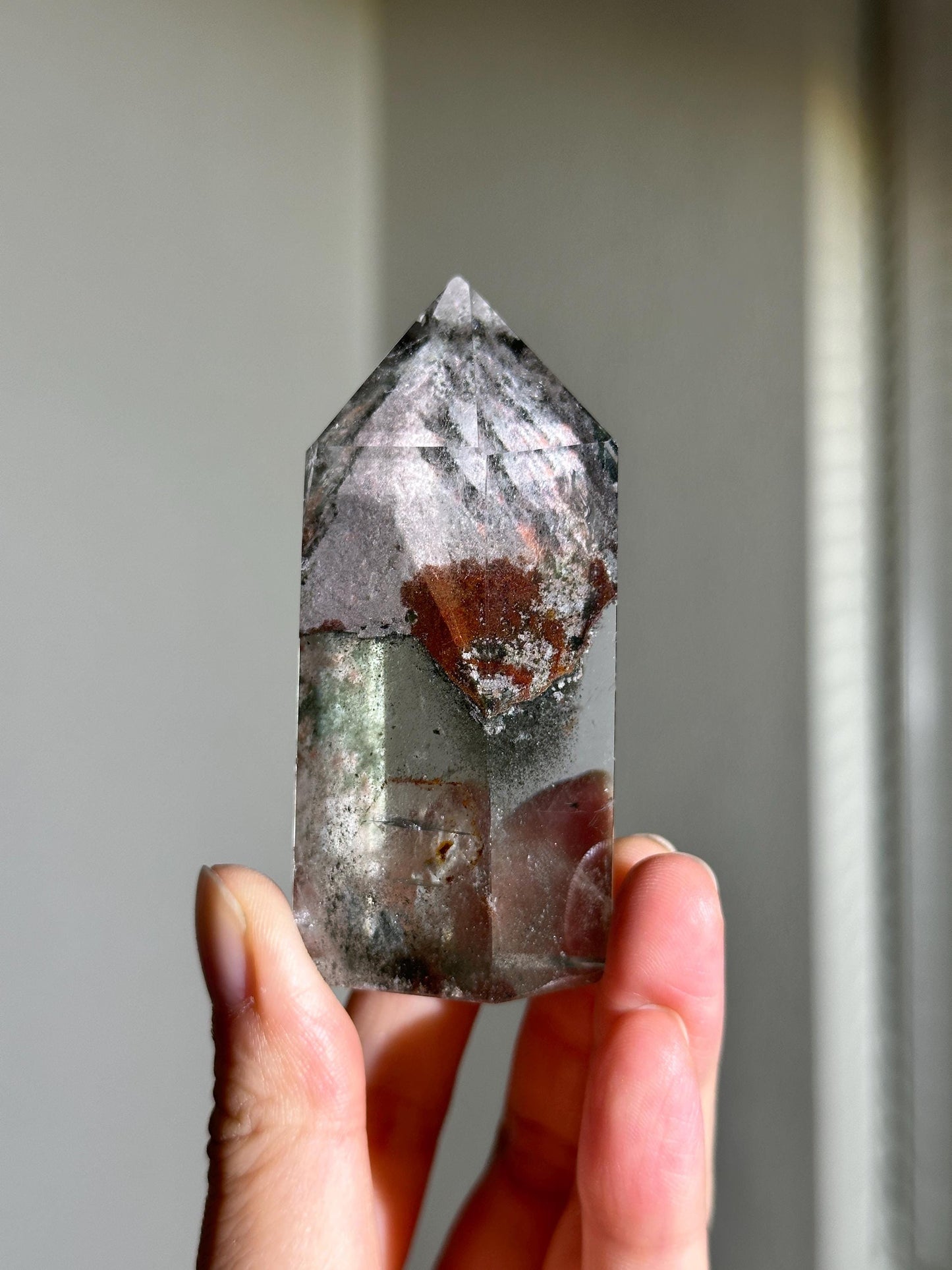 Dark Green Phantom Chlorite, Garden Quartz With Pink, Lodalite Quartz, Thousand Layers Lodalite, Phantom Quartz, Inclusion Quartz, Included Quartz